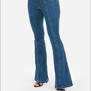 Express Seamed Bell Flare High Rise Jean